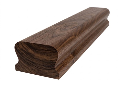 Ungrooved Walnut LHR Handrail